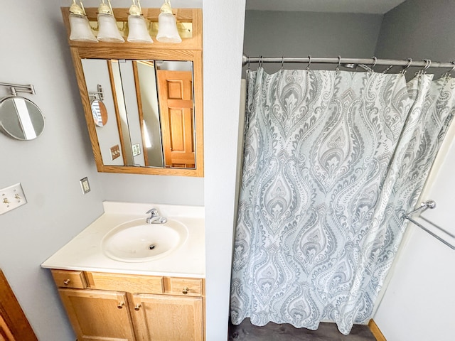 3708 Bayberry Dr, Danielsville, PA 18038 - bathroom featuring vanity and a shower with curtain