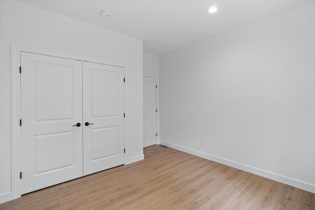156 Crabapple Ln, Kunkletown, PA 18058 - unfurnished bedroom featuring light wood finished floors, a closet, and recessed lighting