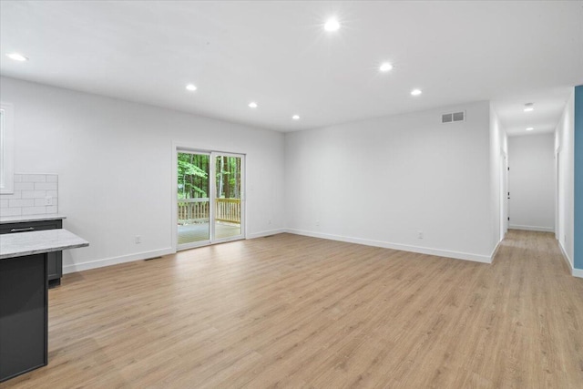 156 Crabapple Ln, Kunkletown, PA 18058 - unfurnished living room featuring light wood-style flooring and recessed lighting