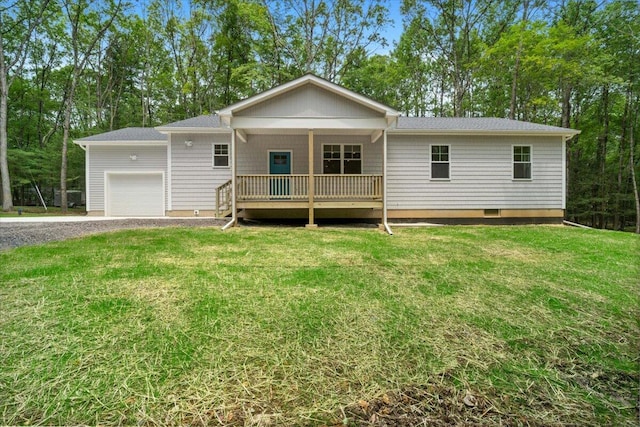 156 Crabapple Ln, Kunkletown, PA 18058 - view of front of house featuring a garage, a front yard, driveway, and a shingled roof