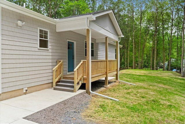 156 Crabapple Ln, Kunkletown, PA 18058 - property entrance with a yard and covered porch