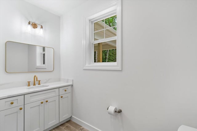 156 Crabapple Ln, Kunkletown, PA 18058 - half bathroom featuring vanity and wood finished floors