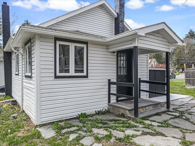 109 Silver Ln, Cresco, PA 18326 - view of side of property with a chimney