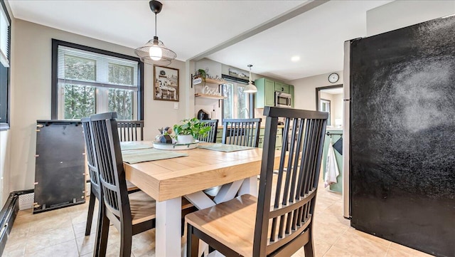 109 Silver Ln, Cresco, PA 18326 - dining space featuring light tile patterned floors and recessed lighting