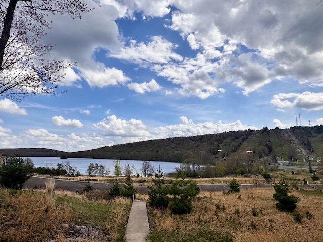 property view of mountains with a water view
