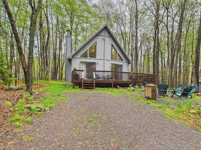 199 Wyomissing Dr, Pocono Lake, PA 18347 - back of property with a deck