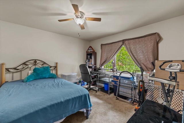 2726 Pocono Cir, Bartonsville, PA 18321 - carpeted bedroom featuring ceiling fan