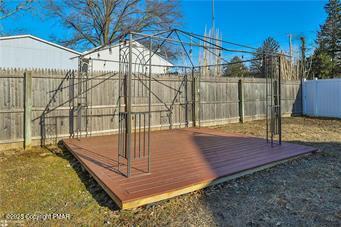 exterior space with a fenced backyard