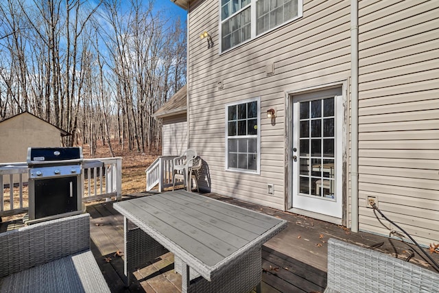 deck with grilling area