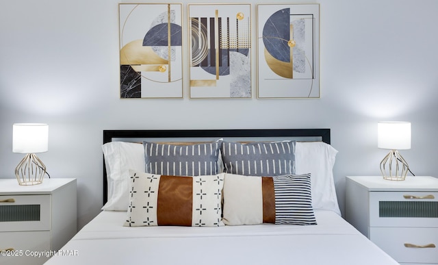 bedroom featuring a nursery area