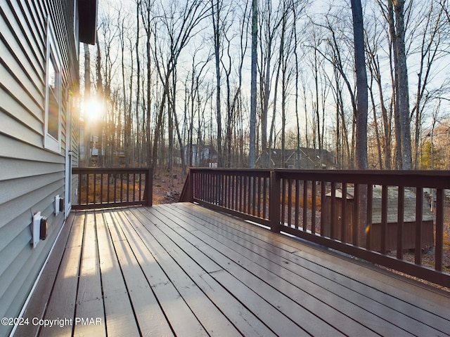 view of deck at dusk