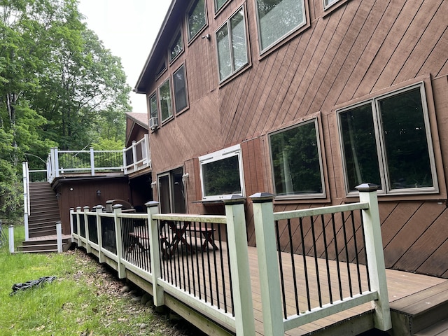 209 Edward Smith Blvd, East Stroudsburg, PA 18302 - view of property exterior featuring a wooden deck and stairs