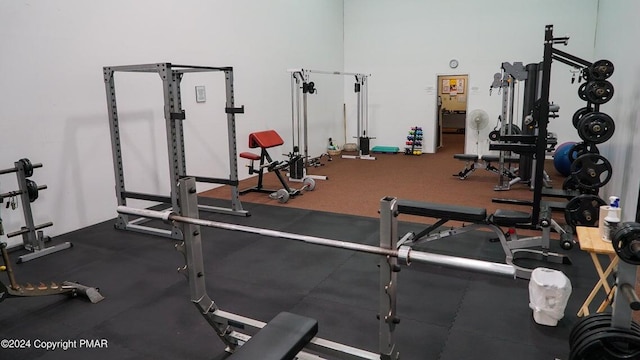 view of workout area