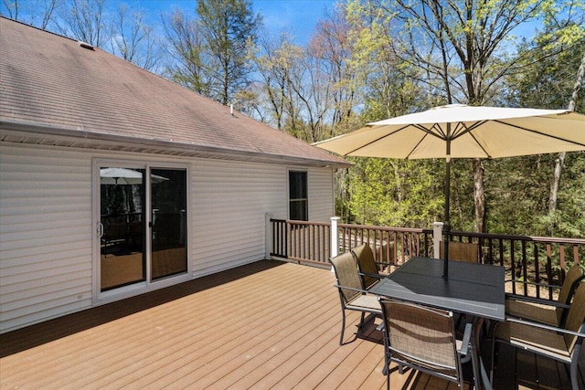250 Grouse Run, Cresco, PA 18326 - wooden deck featuring outdoor dining space