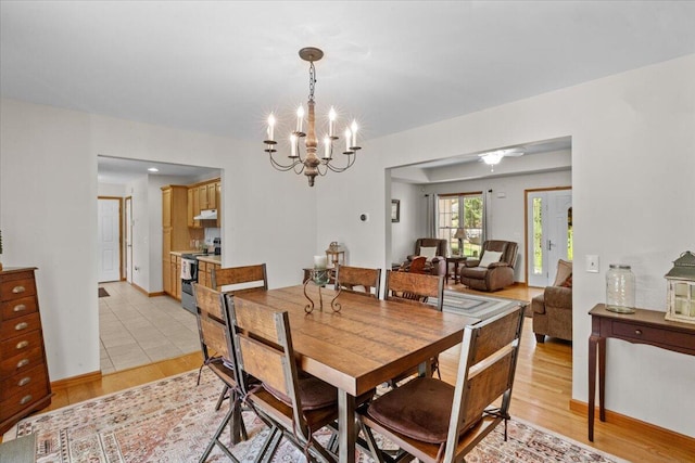 250 Grouse Run, Cresco, PA 18326 - dining room with a chandelier and light wood-style flooring