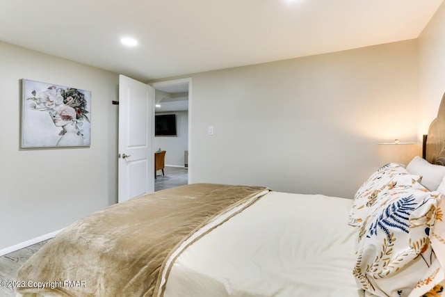 bedroom with baseboards