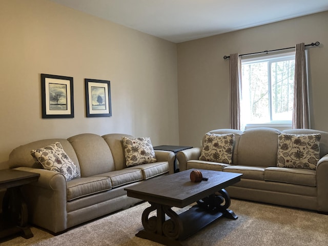 view of carpeted living room