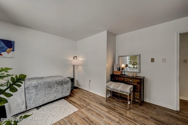 bedroom featuring hardwood / wood-style floors