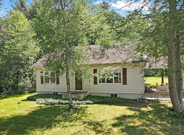 207 Scenic Dr, Kunkletown, PA 18058 - view of front of property featuring a front lawn and a shingled roof