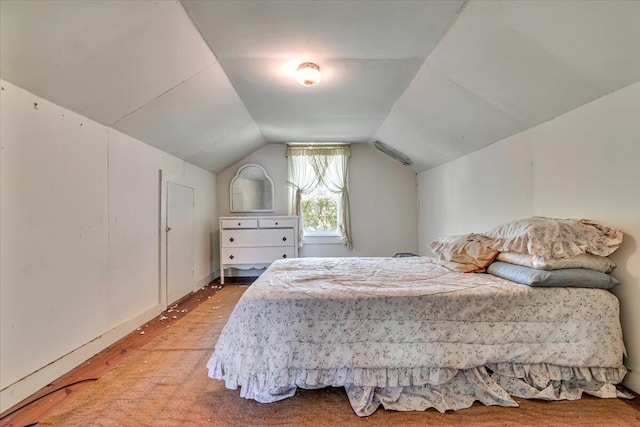 207 Scenic Dr, Kunkletown, PA 18058 - bedroom with lofted ceiling and light wood-style floors