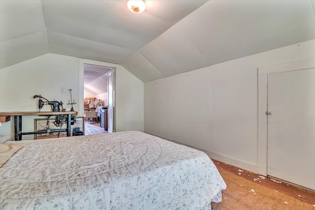 207 Scenic Dr, Kunkletown, PA 18058 - bedroom with vaulted ceiling and light wood finished floors