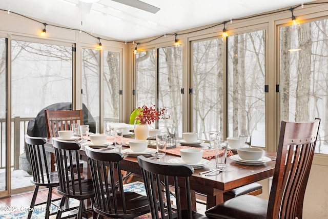 view of sunroom