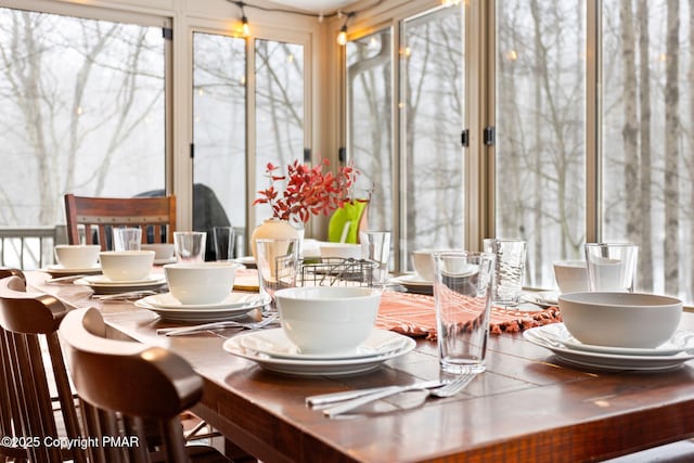 view of dining space