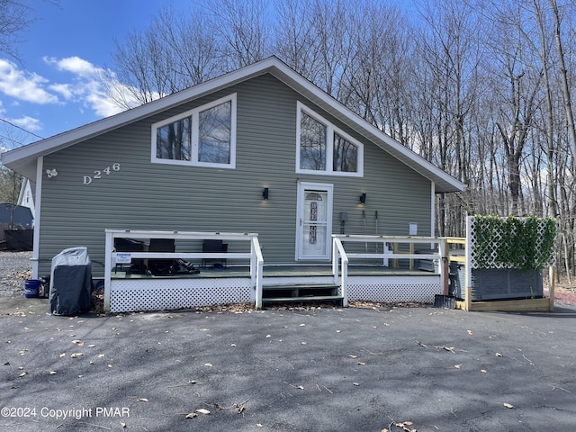 exterior space with a deck