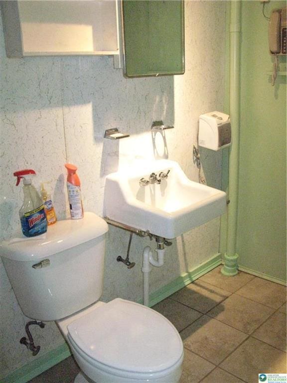 829 E Main St, Weatherly, PA 18255 - bathroom with toilet, tile patterned flooring, and baseboards
