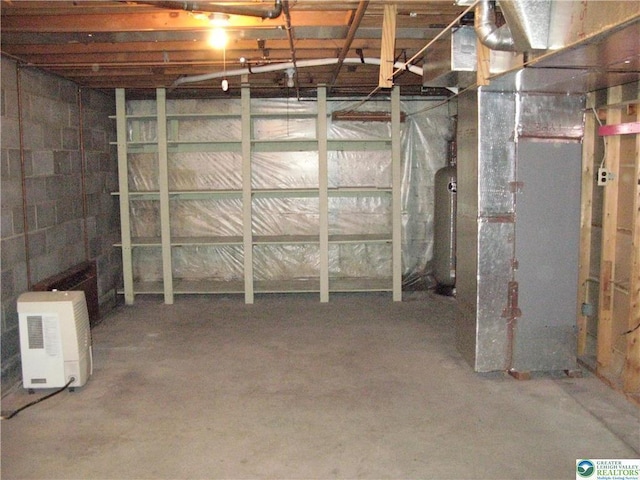 829 E Main St, Weatherly, PA 18255 - unfinished basement with heating unit