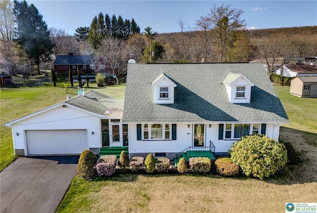 829 E Main St, Weatherly, PA 18255 - cape cod-style house featuring driveway, a garage, and a front yard