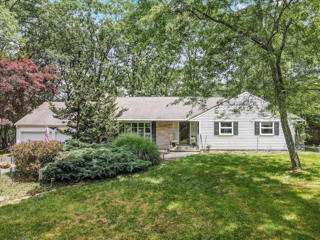 742 White Oak Rd, Cresco, PA 18326 - view of front facade with a garage and a front yard