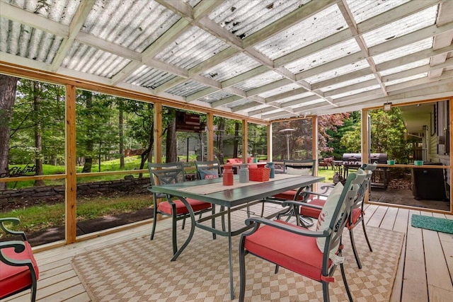742 White Oak Rd, Cresco, PA 18326 - sunroom / solarium with outdoor dining area