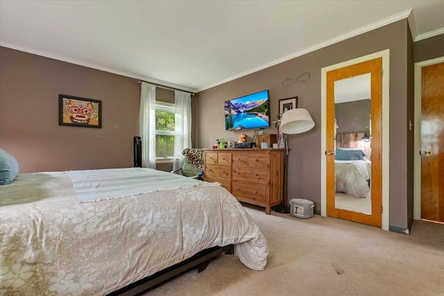 742 White Oak Rd, Cresco, PA 18326 - carpeted bedroom with crown molding and baseboards