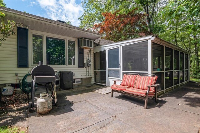742 White Oak Rd, Cresco, PA 18326 - view of patio / terrace featuring a sunroom and area for grilling