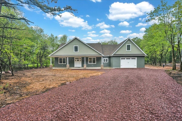 111 Parker Mews, Albrightsville, PA 18210 - craftsman house featuring covered porch, driveway, and a garage