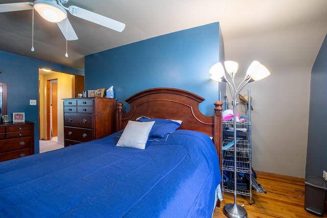 7035 Scenic Dr, Bloomsburg, PA 17815 - bedroom featuring wood finished floors and a ceiling fan