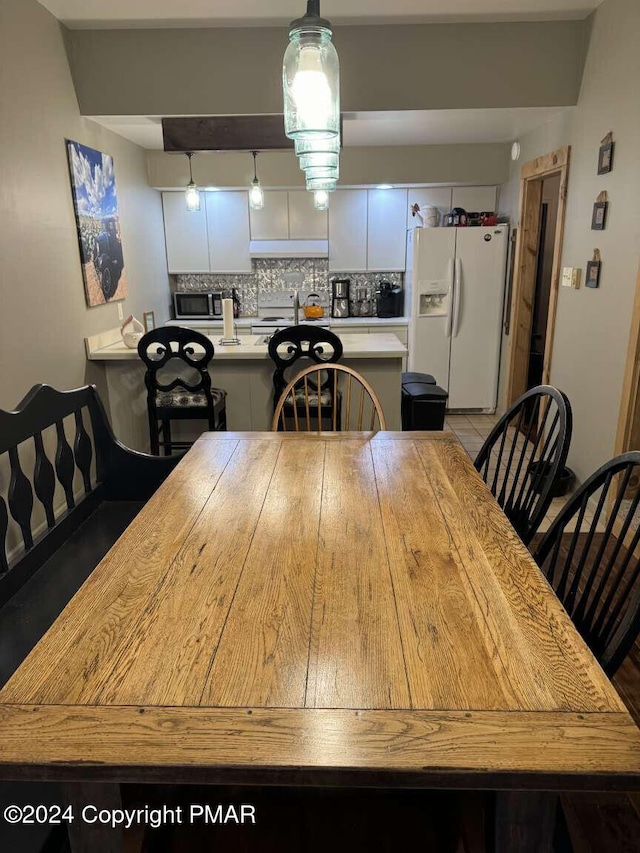 view of dining area