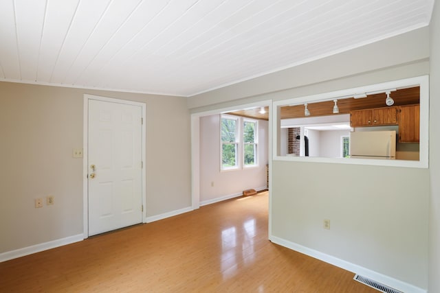 157 Hollow Rd, East Stroudsburg, PA 18302 - unfurnished living room featuring baseboards and light wood-type flooring