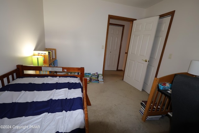 bedroom featuring carpet floors