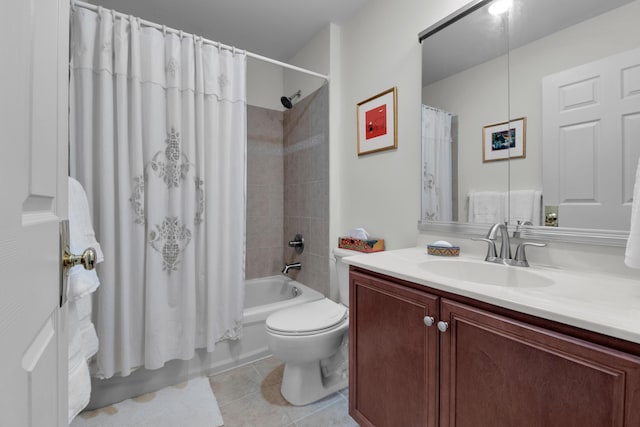 117 Morning Side Ter, East Stroudsburg, PA 18302 - full bathroom featuring shower / bath combo, toilet, tile patterned flooring, and vanity