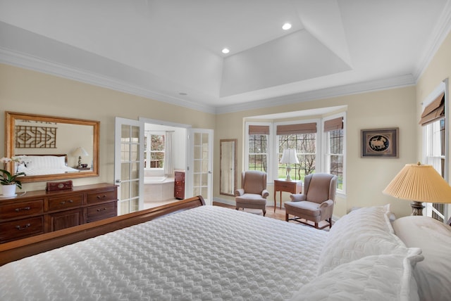117 Morning Side Ter, East Stroudsburg, PA 18302 - bedroom with a tray ceiling, ornamental molding, and recessed lighting