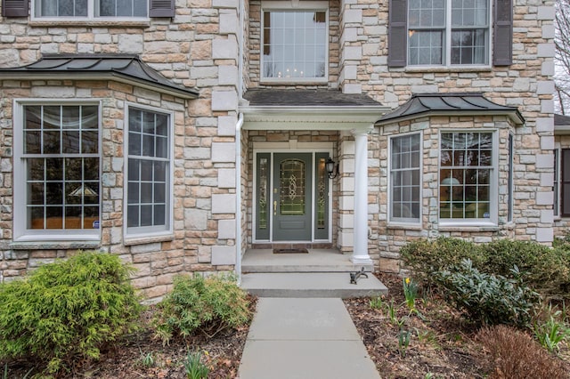 117 Morning Side Ter, East Stroudsburg, PA 18302 - view of exterior entry featuring stone siding