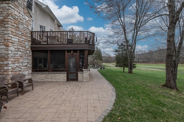 117 Morning Side Ter, East Stroudsburg, PA 18302 - view of yard with a patio area and a balcony