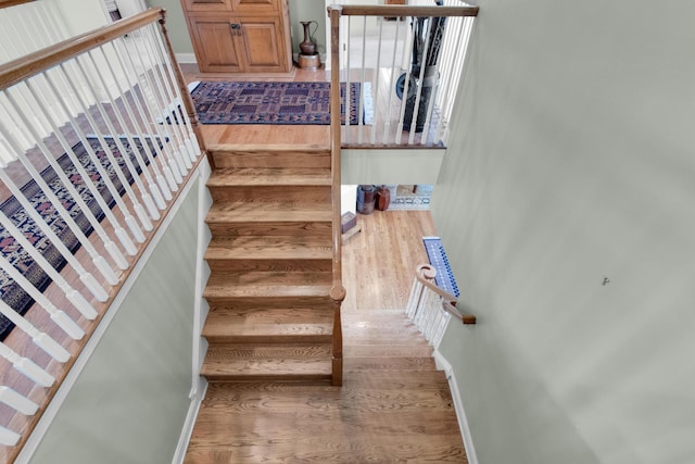 117 Morning Side Ter, East Stroudsburg, PA 18302 - staircase featuring baseboards and wood finished floors