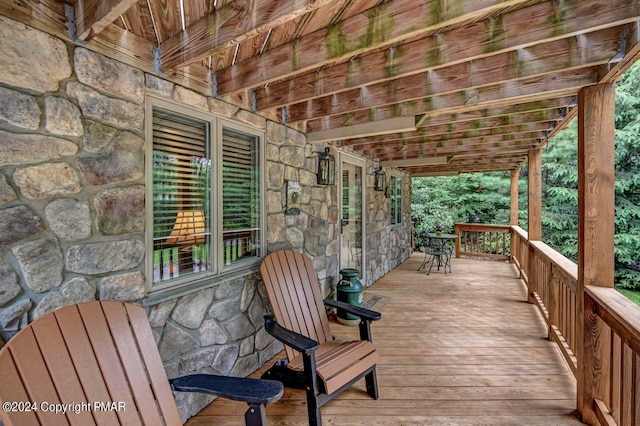 view of wooden deck