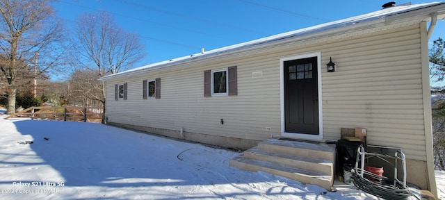 exterior space featuring entry steps