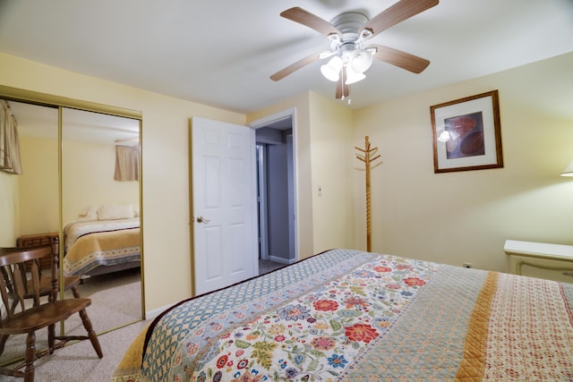354 Fawn Rd, Pocono Lake, PA 18347 - carpeted bedroom featuring a closet and a ceiling fan