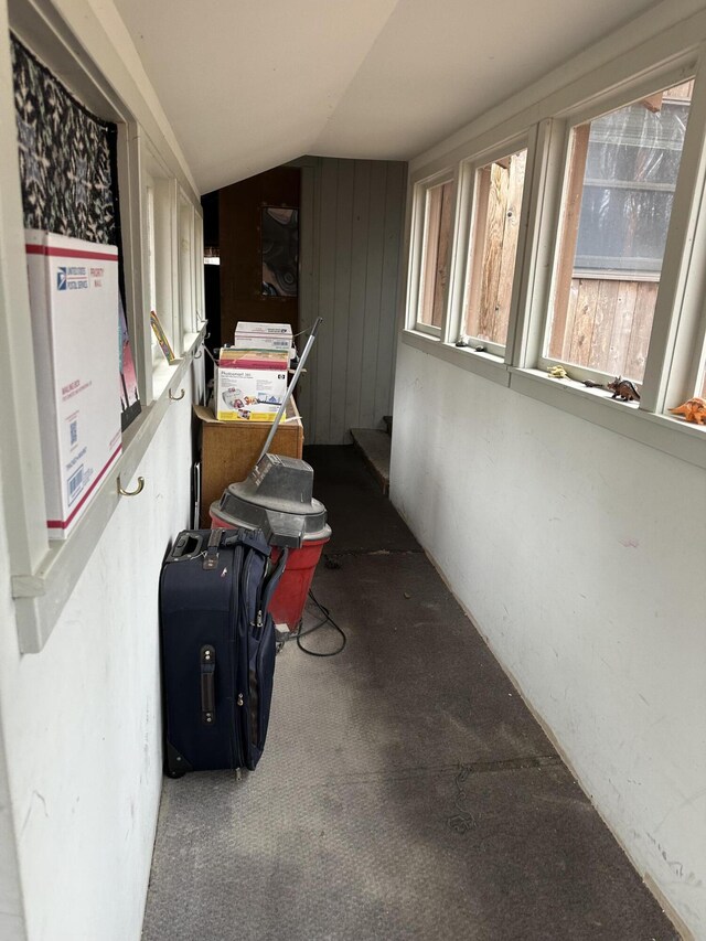 3175 Pocono Dr, East Stroudsburg, PA 18302 - interior space featuring lofted ceiling and carpet floors
