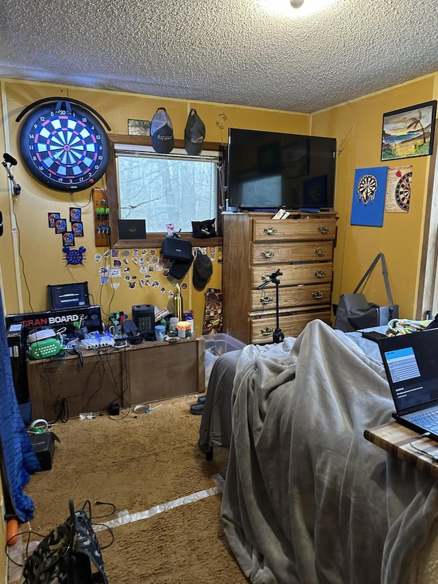3175 Pocono Dr, East Stroudsburg, PA 18302 - carpeted bedroom with a textured ceiling